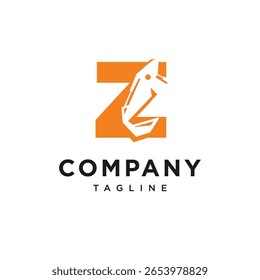 Letter Z Excavator Logo Icon Vector