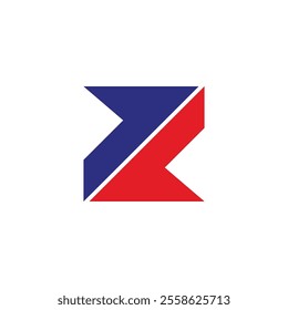 letter z exchange two arrows simple geometric logo vector 