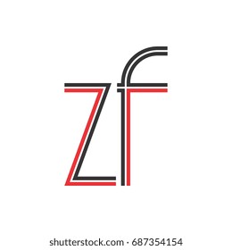 letter z and f logo