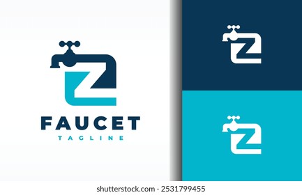 letter Z faucet water logo