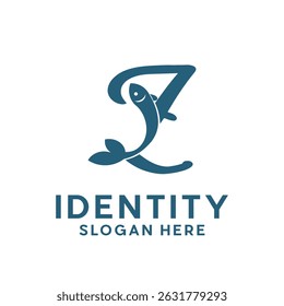 letter Z Fish logo design, creative unique logo for your company