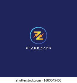 Letter Z Flash Electrical Logo design vector template