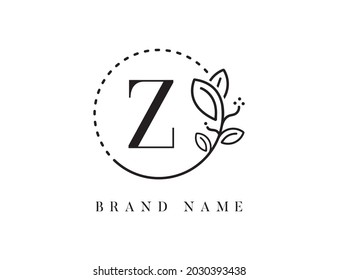 Letter Z Floral Logo Design Template Vector