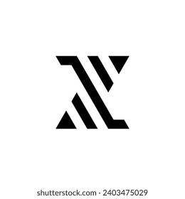 Letter Z folds, modern geometric symbol simple logo vector