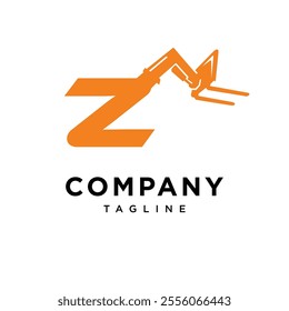 Letter Z Forklift Logo Icon Vector