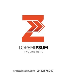 Letter Z Forward Arrow Logo Design Vector Icon Graphic Symbol Emblem Illustration 