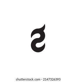 
Letter z and g simple symbol logo vector