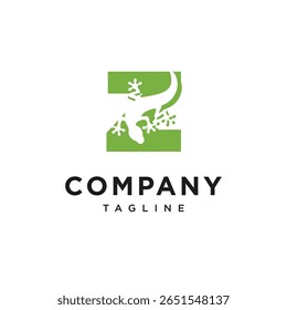 Letra Z Gecko ícone do logotipo vetor