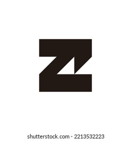 Letter Z and a geometric symbol simple logo vector
