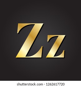 letter Z gold