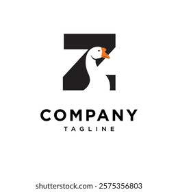 Letter Z Goose Logo Icon Vector