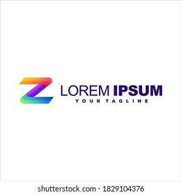 letter z gradient logo design