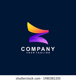 letter z gradient logo design