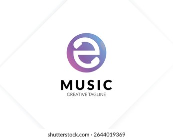 Letter Z gradient music logo with headphone for your brand