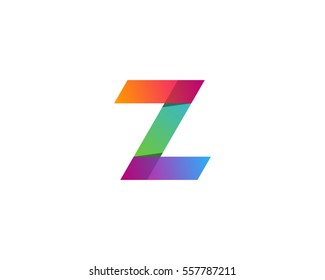 Letter Z Gradient Overlay Logo Design Element