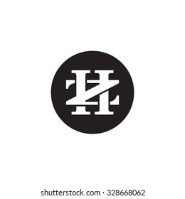 letter Z and H monogram circle logo
