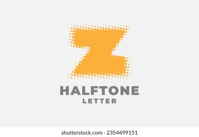 letter Z halftone vector logotype design