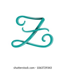 LETTER Z. HAND LETTERING. LOGO LETTER Z