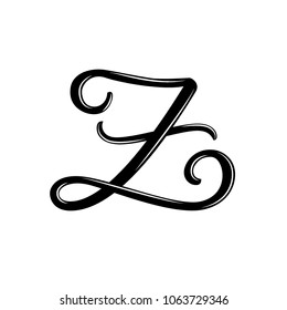 LETTER Z. HAND LETTERING. LOGO LETTER Z