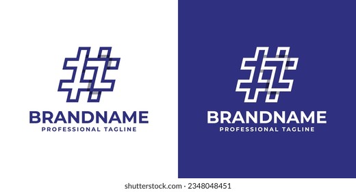 Letter Z Hashtag Logo, suitable for any business with Z initial.