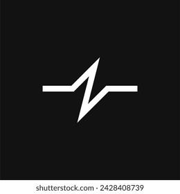 Letter Z and heart rate combination logo concept vector icon