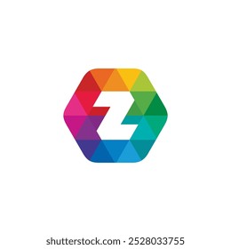 Letra Z Hexágono Logo diseño Vector Plantilla