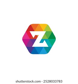 Letra Z Hexágono Logo diseño Vector Plantilla