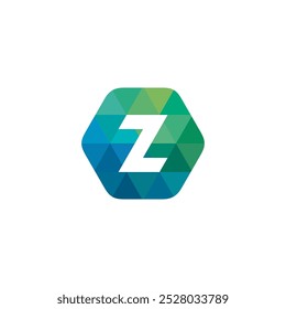 Letra Z Hexágono Logo diseño Vector Plantilla