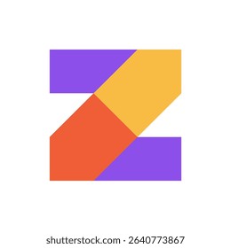 Letter z house modern colorful logo design