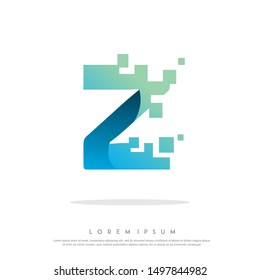 letter Z icon design vector template illustration. geometric , modern logo