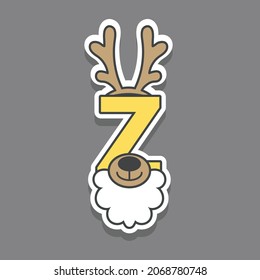 Letter Z icon logo with deer illustration design vector