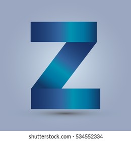 Letter Z icon and logo template.  design and elegant typographic. gradient blue
