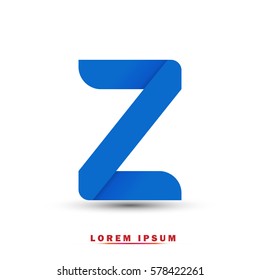 Letter Z icon and logo template.  New design, elegant, and simple typographic . blue sea