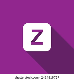 LETTER Z ICON LOGO VECTOR WITH PURPLE BACKGROUND