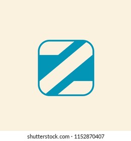 Letter z icon.Application square shape with round corners isolated on light background.Modern, clean, geometric style initial Z blue logo