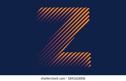 Letter Z illustration, line art vector, logo Z