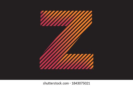 Letter Z illustration, line art vector, logo Z