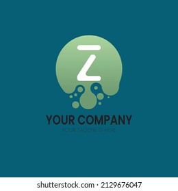 Letter Z of illustration vector graphic with green circle particles logo icon design template element. Fit for company, health product, etc.