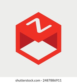 Letter Z Initial Cube Logo Design Concept. Vector Illustration.