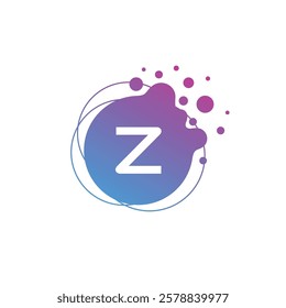 Letter Z Initial Liquid Bubble Modern Logo Template