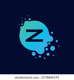 Letter Z Initial Liquid Bubble Modern Logo Template