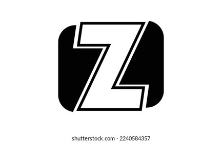 LETRA Z LOGO INICIAL, CON COLOR NEGRO