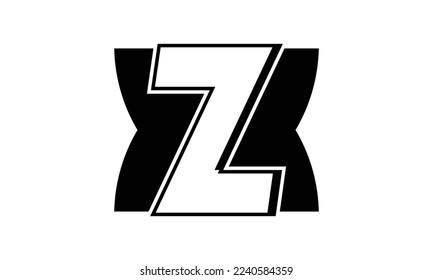 LETTER Z INITIAL LOGO, WITH BLACK COLOR