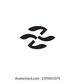 Letter Z initial logo icon design template flat vector