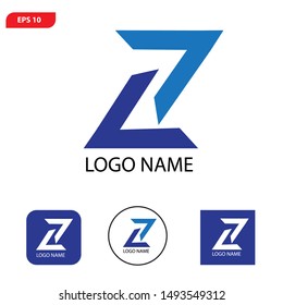 the letter z initial logo vector
