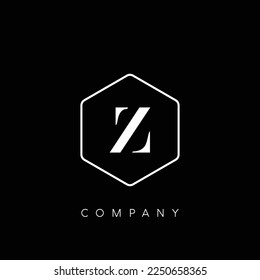 Diseño inicial de logotipo de monograma de letra Z, boda, moda, maquillaje plantilla de logotipo