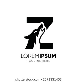 Letter Z Initial Wolf Logo Design Vector Icon Graphic Emblem Symbol Image Illustration