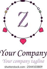 Letter z jewelry and accessories logo template for business