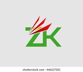 Letter Z and K logo
