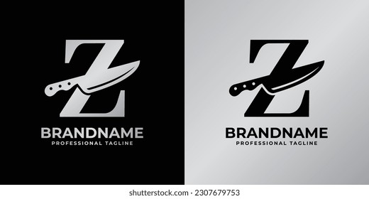 Letter Z Knife Logo, Suitable for any business related to knife with Z initial.